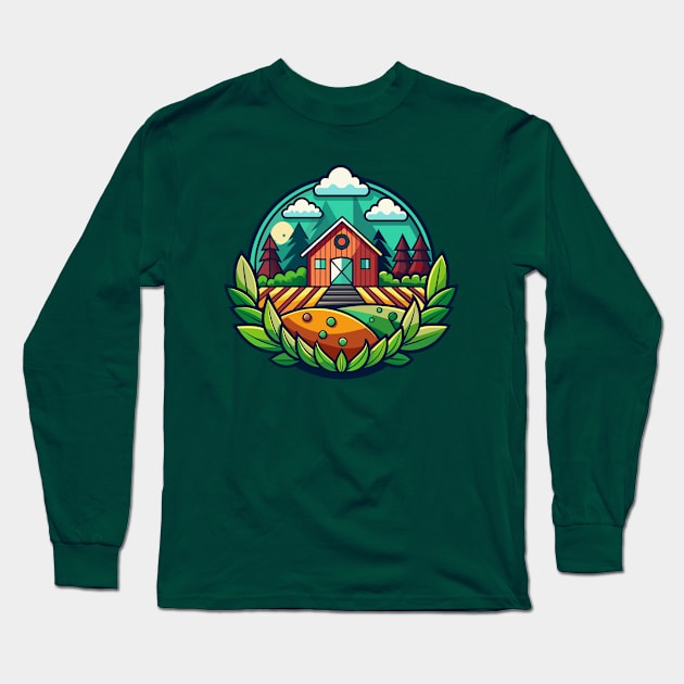 Farm Life Long Sleeve T-Shirt by hippohost